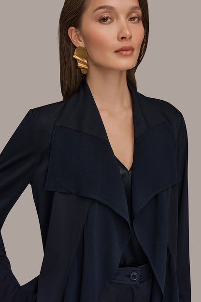 Donna Karan RUFFLE-FRONT JACKET