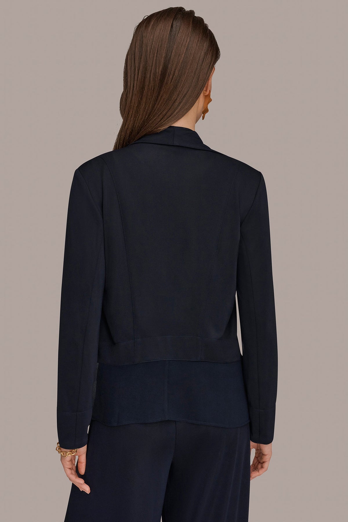 Donna Karan RUFFLE-FRONT JACKET