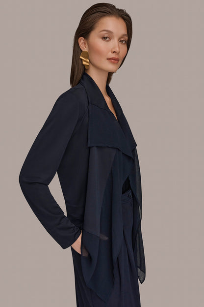 Donna Karan RUFFLE-FRONT JACKET