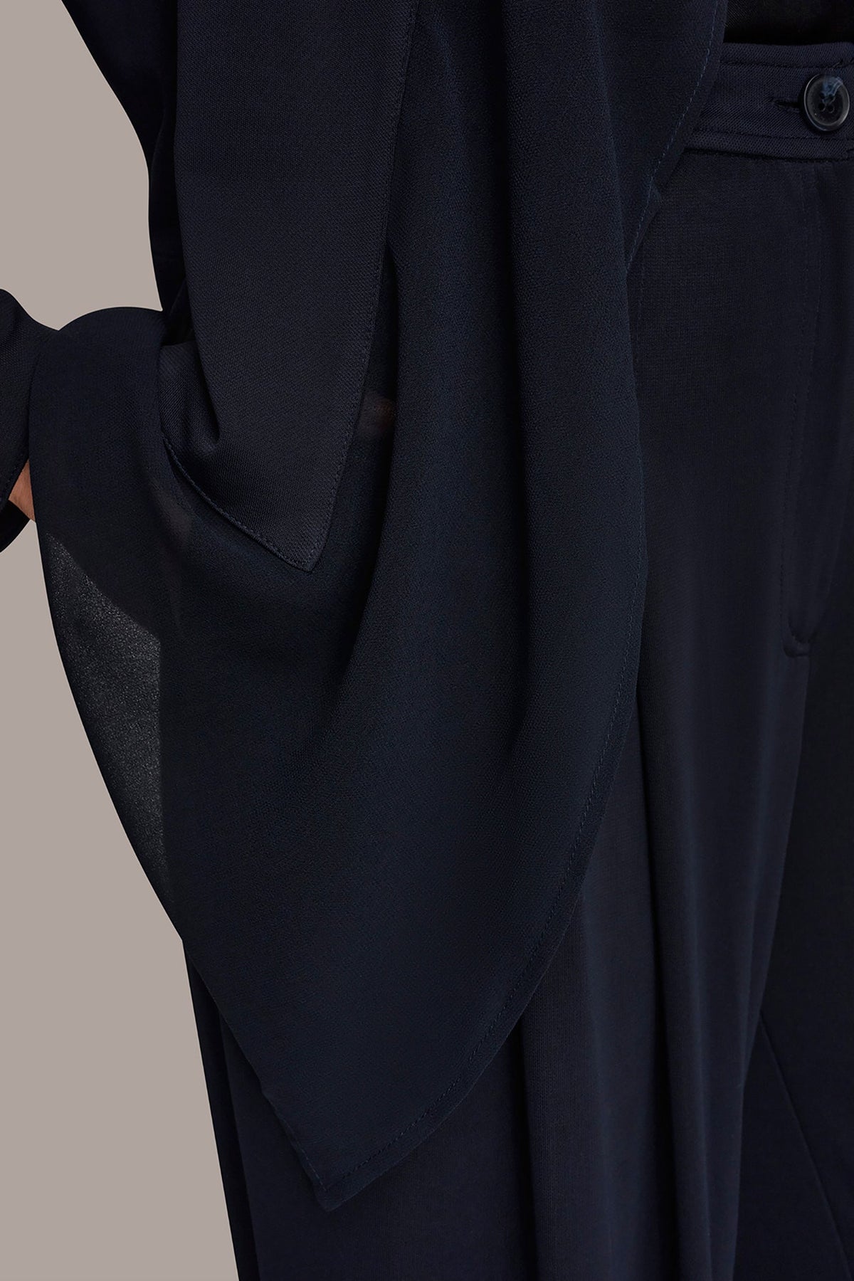Donna Karan RUFFLE-FRONT JACKET
