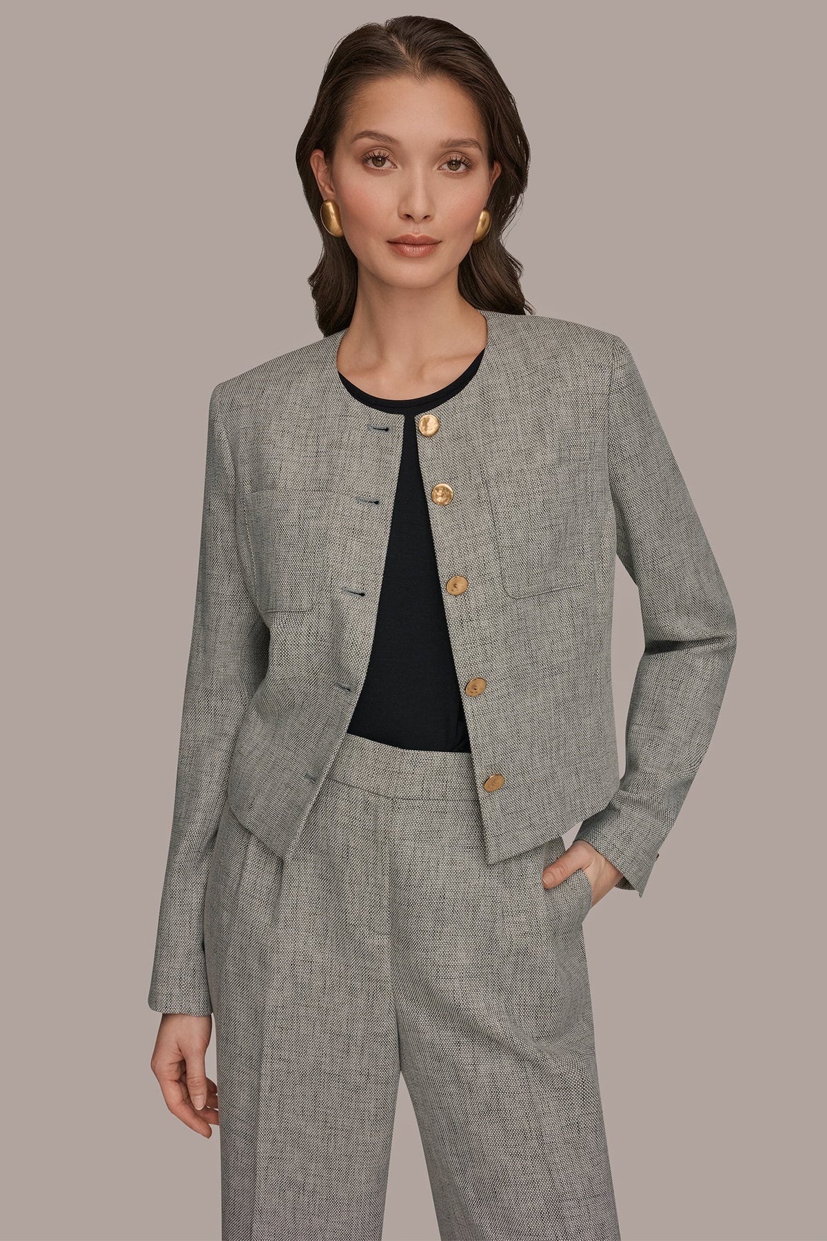 Donna Karan CROPPED LADY JACKET