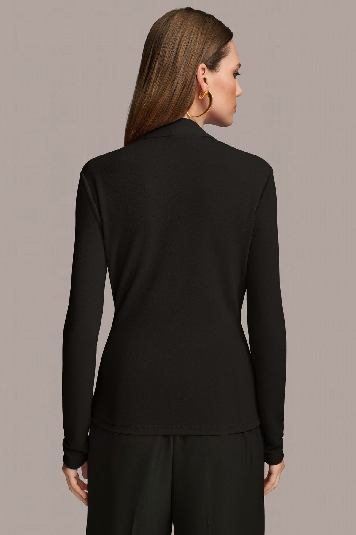 Donna Karan FAUX WRAP WITH HARDWARE TOP