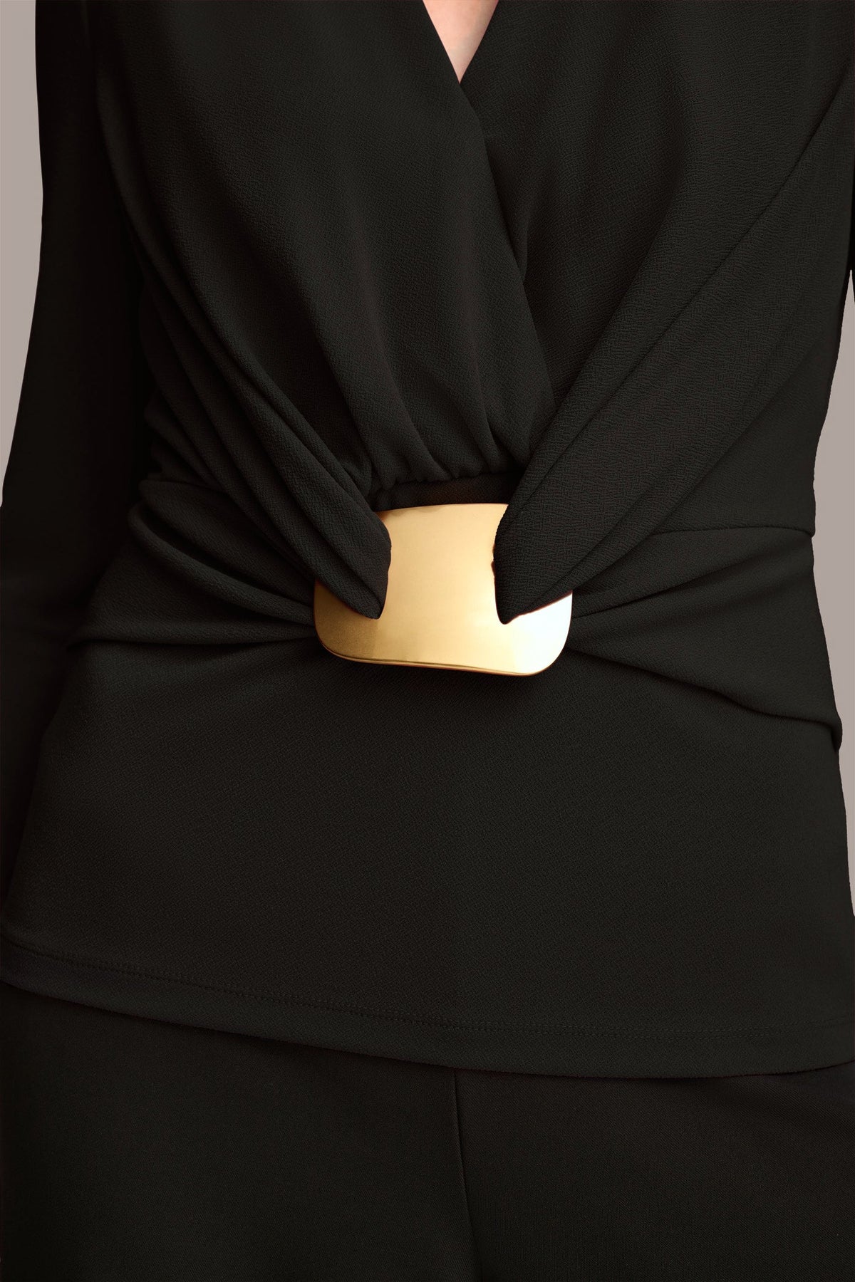 Donna Karan FAUX WRAP WITH HARDWARE TOP