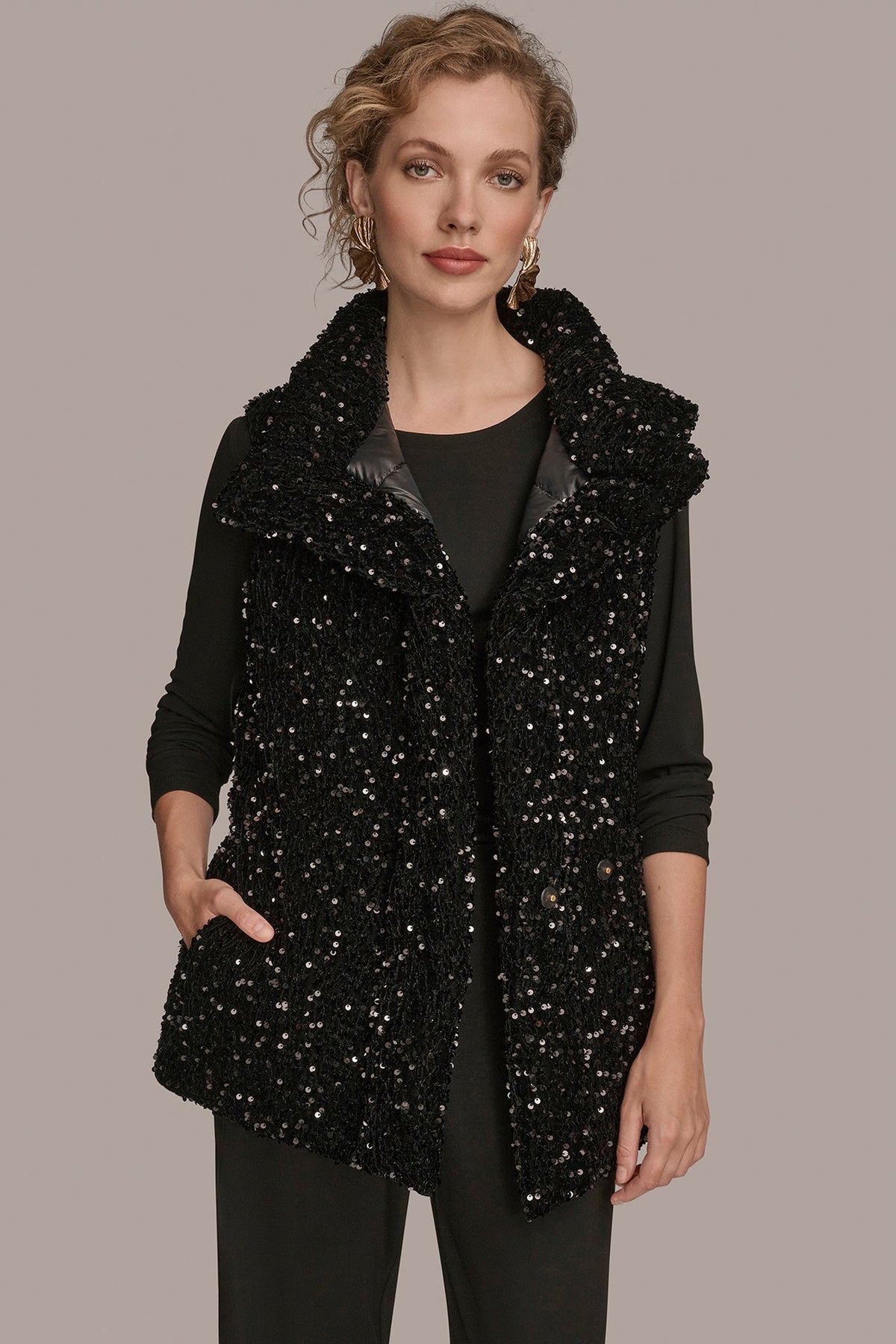 Donna Karan SEQUIN VEST