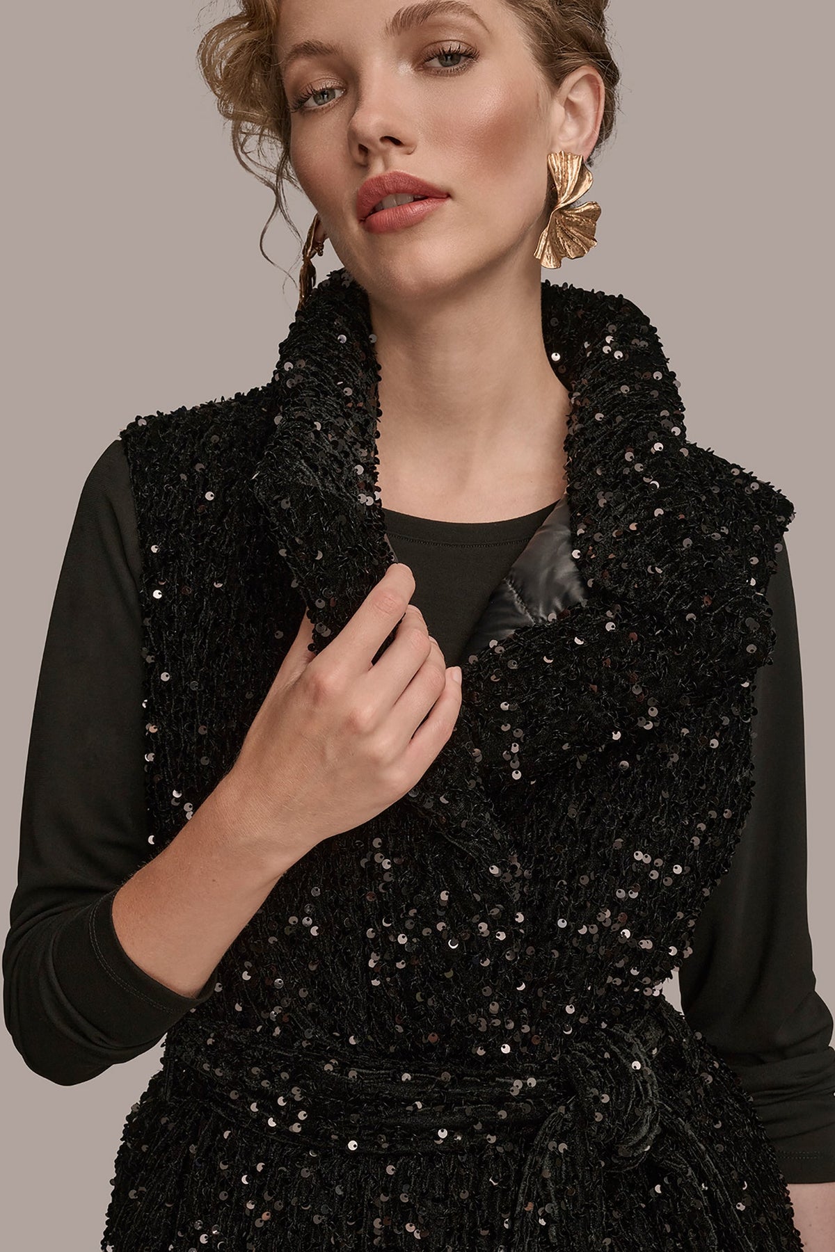 Donna Karan SEQUIN VEST