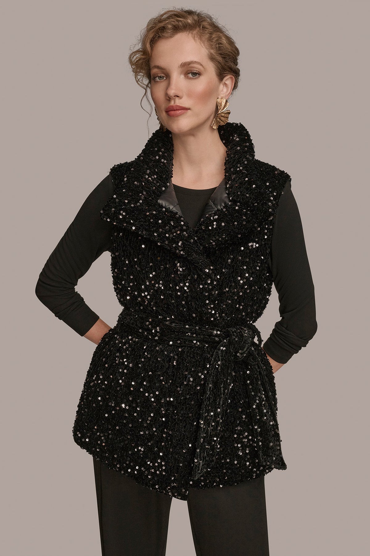 Donna Karan SEQUIN VEST