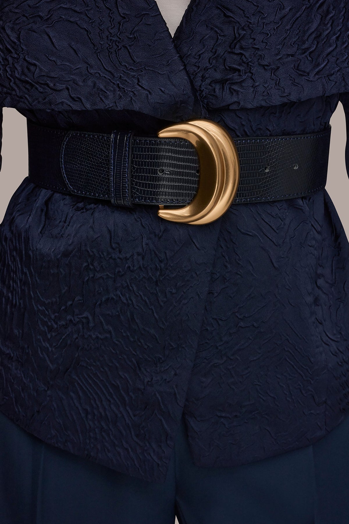 Donna Karan CRINKLE JACQUARD CROPPED BLAZER