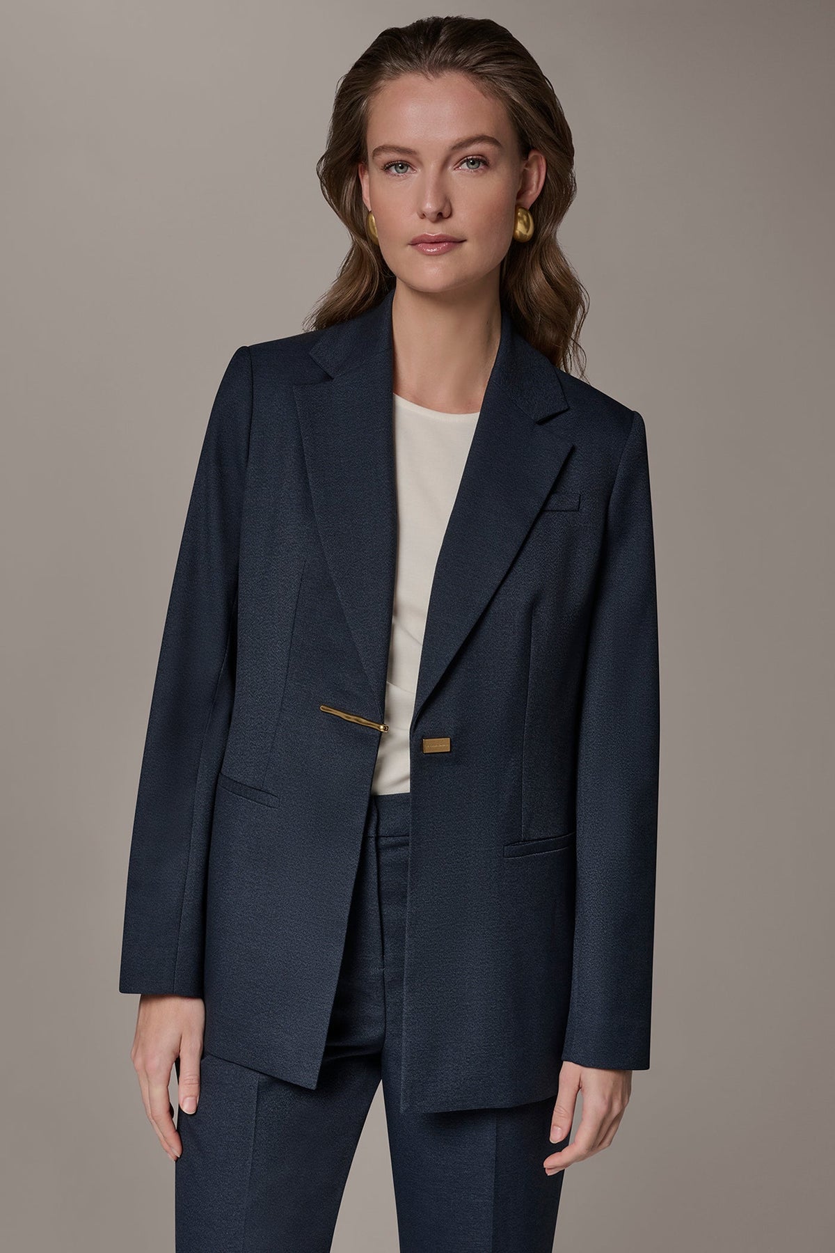 Donna Karan GOLD BAR LONGLINE BLAZER