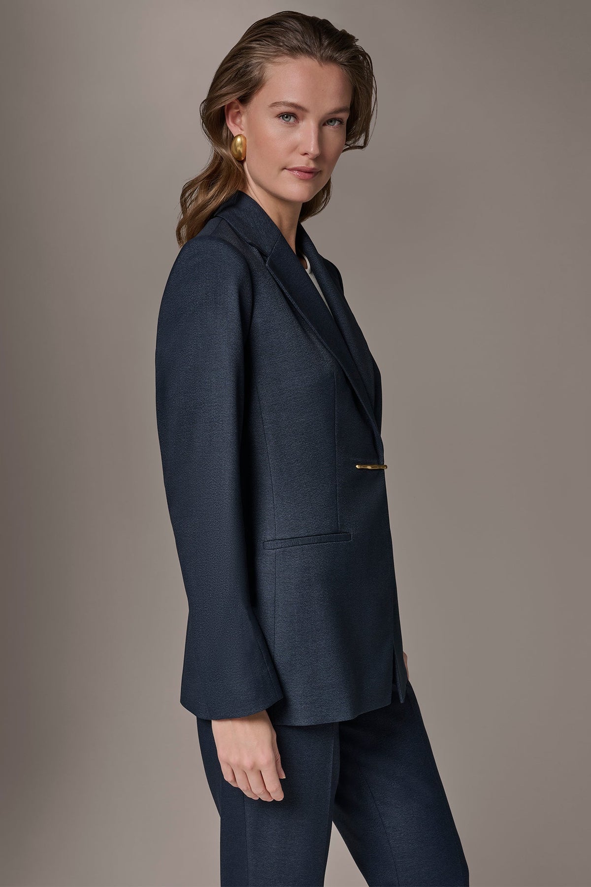 Donna Karan GOLD BAR LONGLINE BLAZER