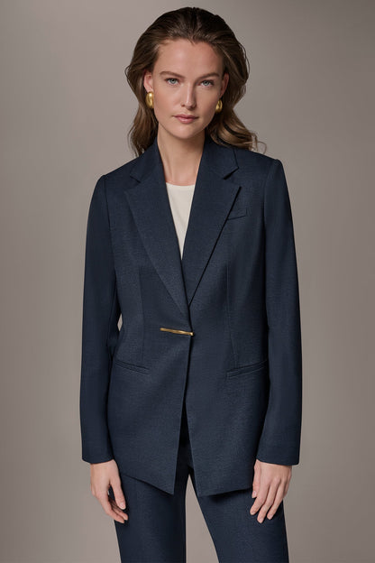 Donna Karan GOLD BAR LONGLINE BLAZER