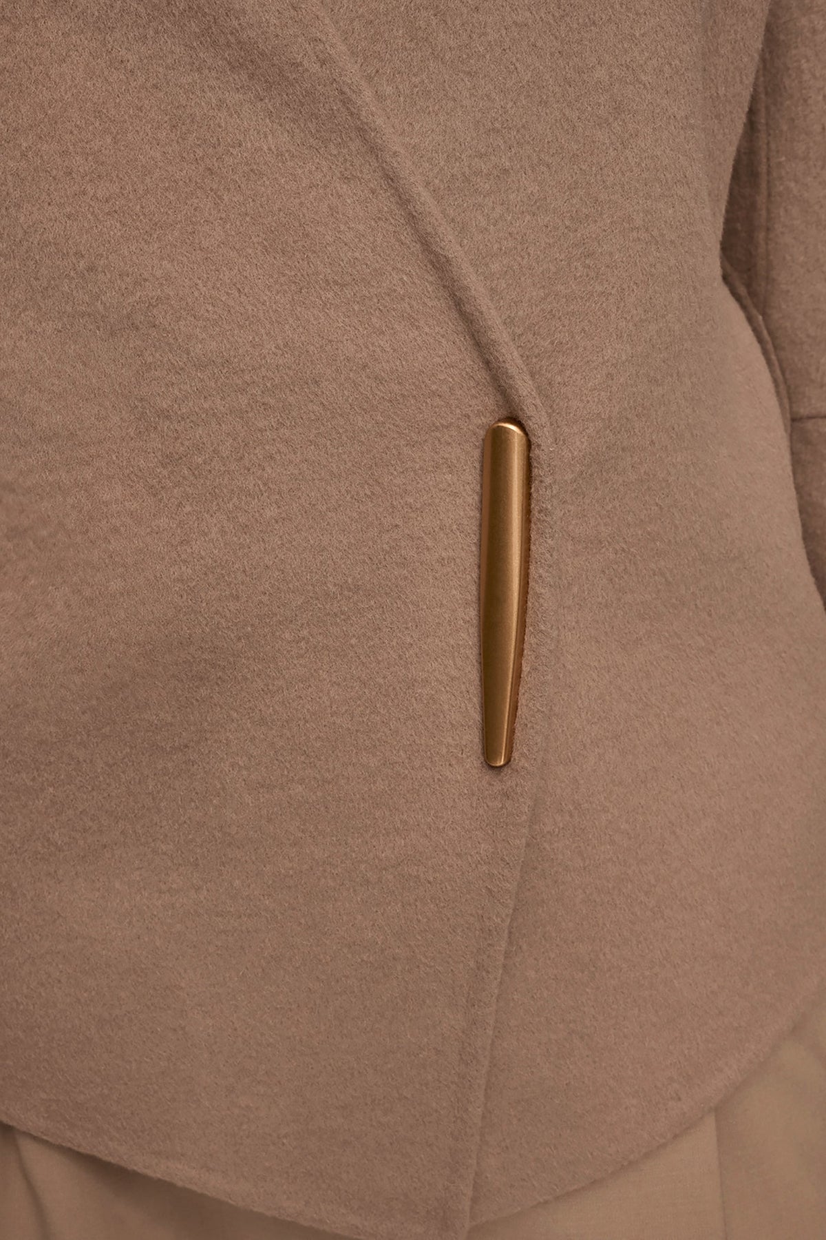 Donna Karan COLLARLESS EMBELLISHED WRAP JACKET