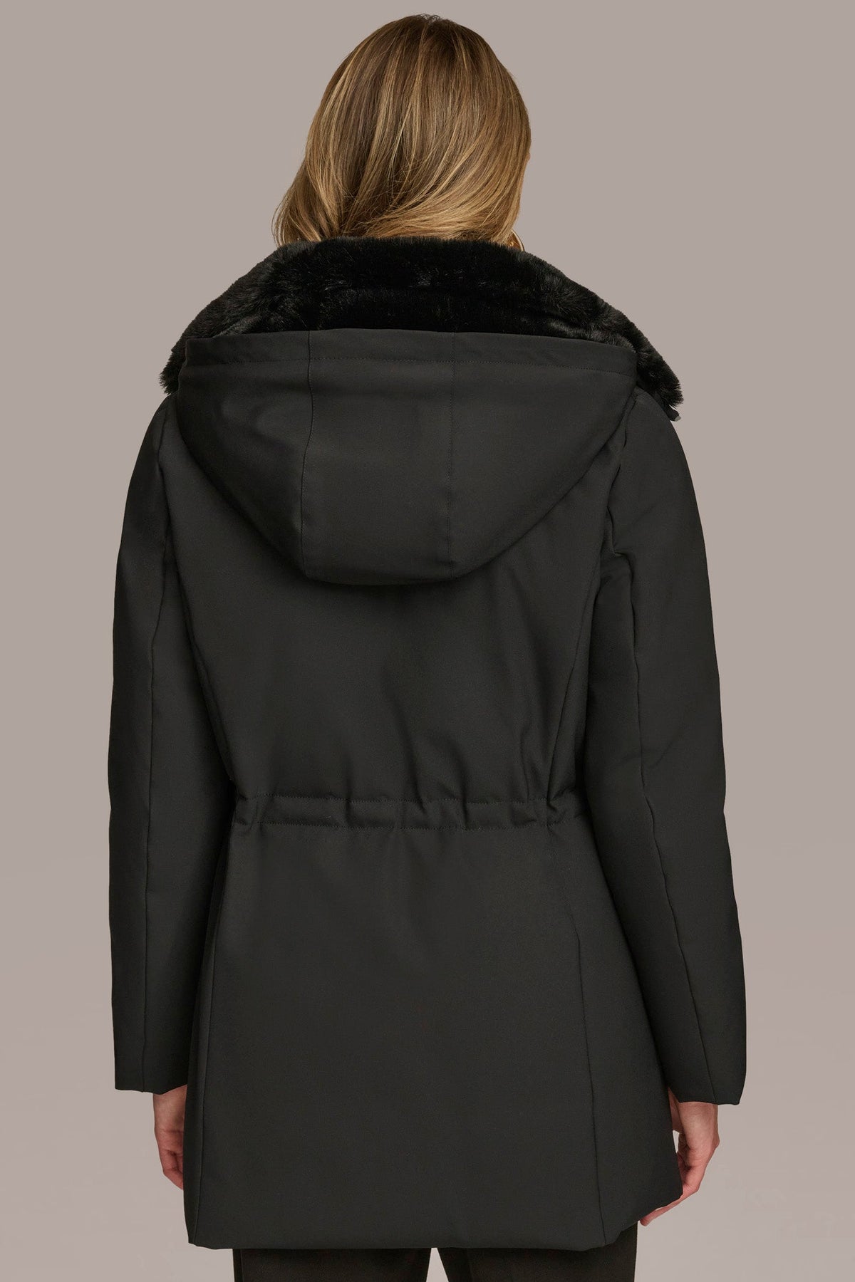 Donna Karan FAUX FUR LINED PUFFER