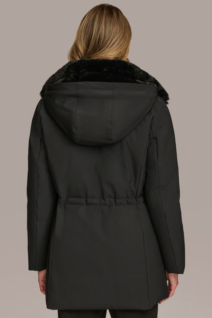 Donna Karan FAUX FUR LINED PUFFER