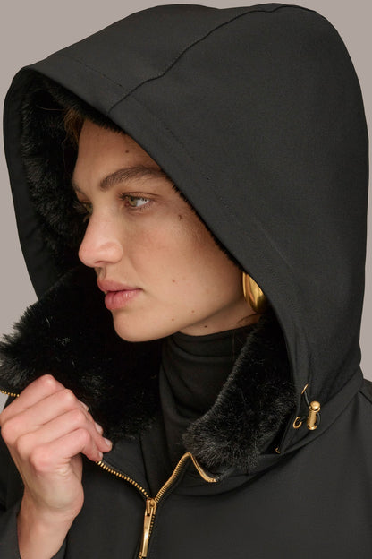 Donna Karan FAUX FUR LINED PUFFER
