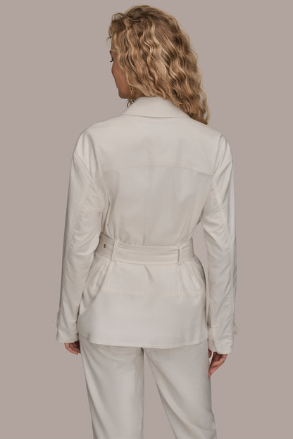 Donna Karan BELTED UTILITY JACKET