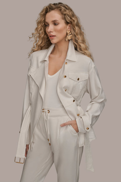 Donna Karan BELTED UTILITY JACKET