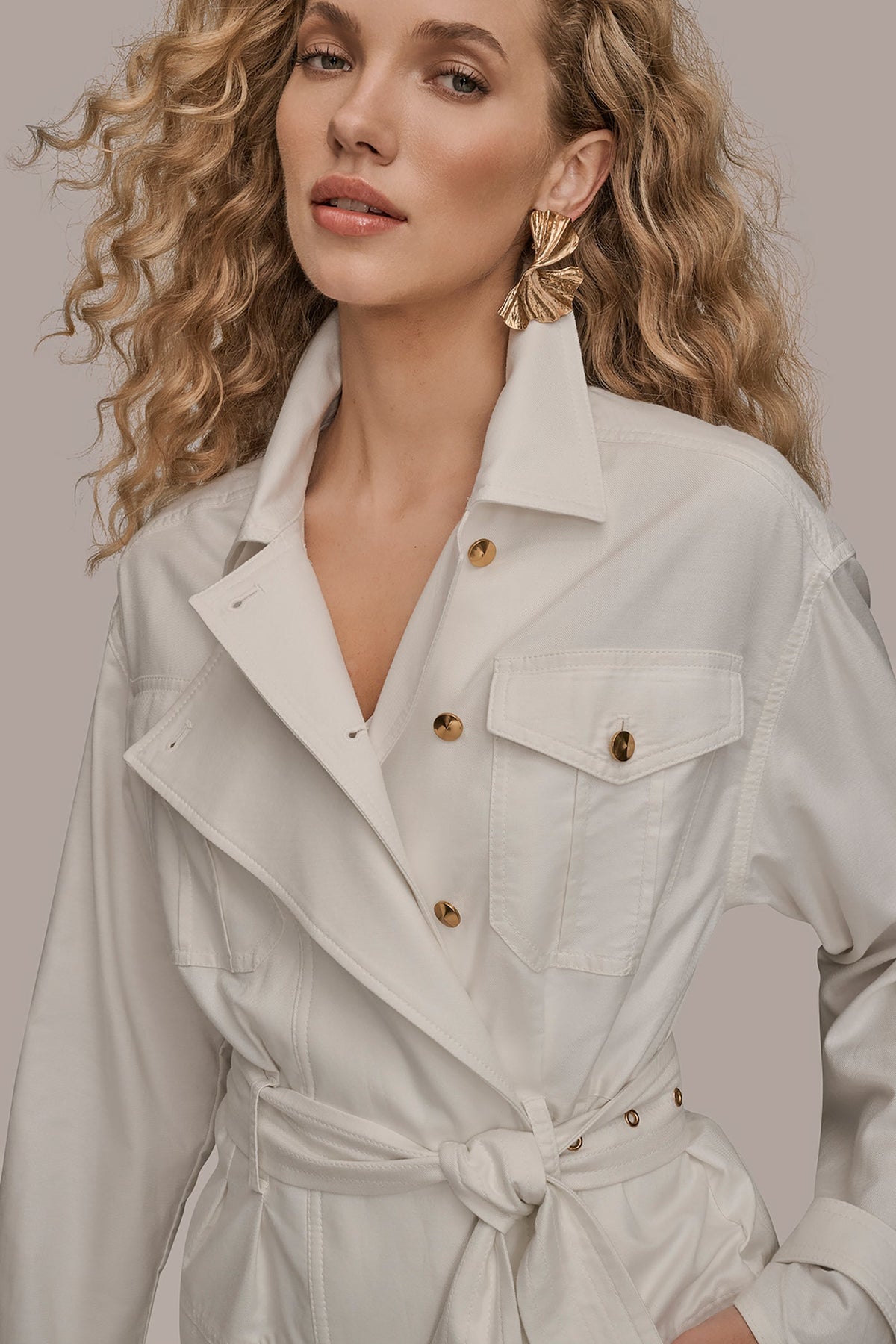 Donna Karan BELTED UTILITY JACKET
