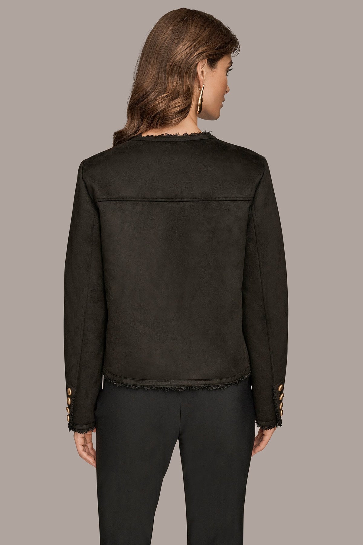 Donna Karan FAUX-SHEARLING BOXY COAT