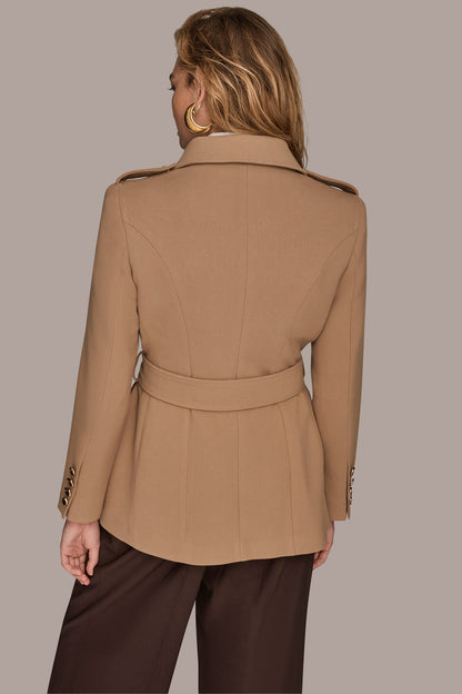 Donna Karan BELTED MILITARY BLAZER
