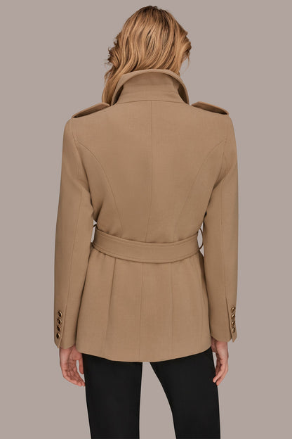 Donna Karan BELTED MILITARY BLAZER