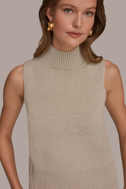 Donna Karan SLEEVELESS A-LINE SWEATER
