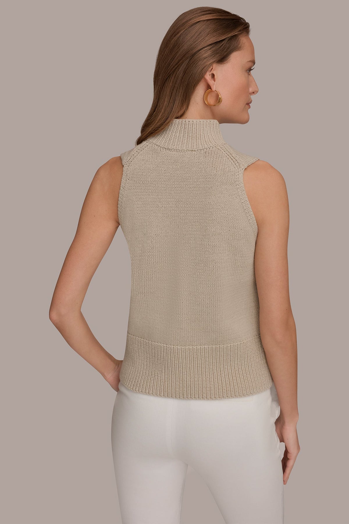 Donna Karan SLEEVELESS A-LINE SWEATER