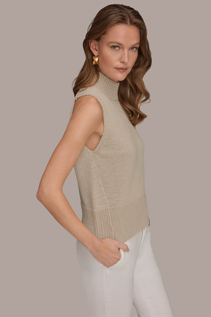 Donna Karan SLEEVELESS A-LINE SWEATER