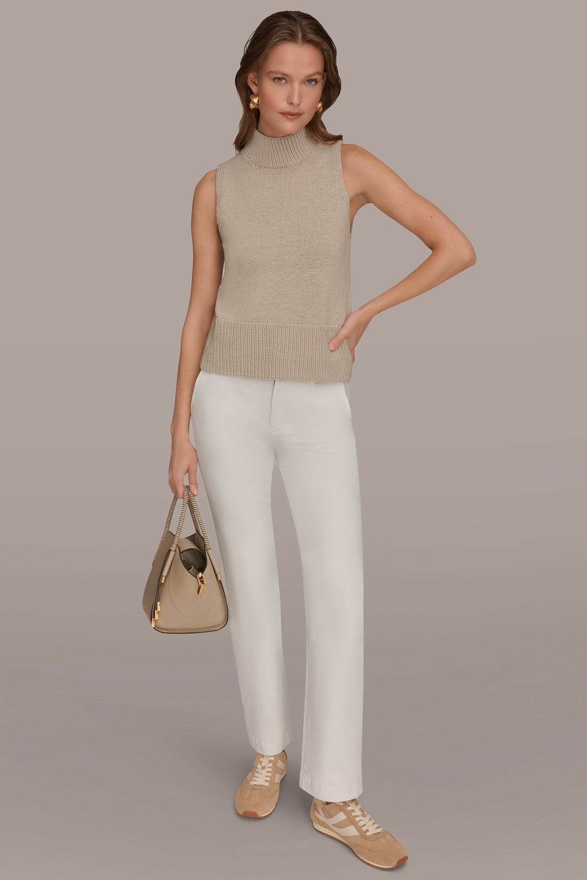 Donna Karan SLEEVELESS A-LINE SWEATER