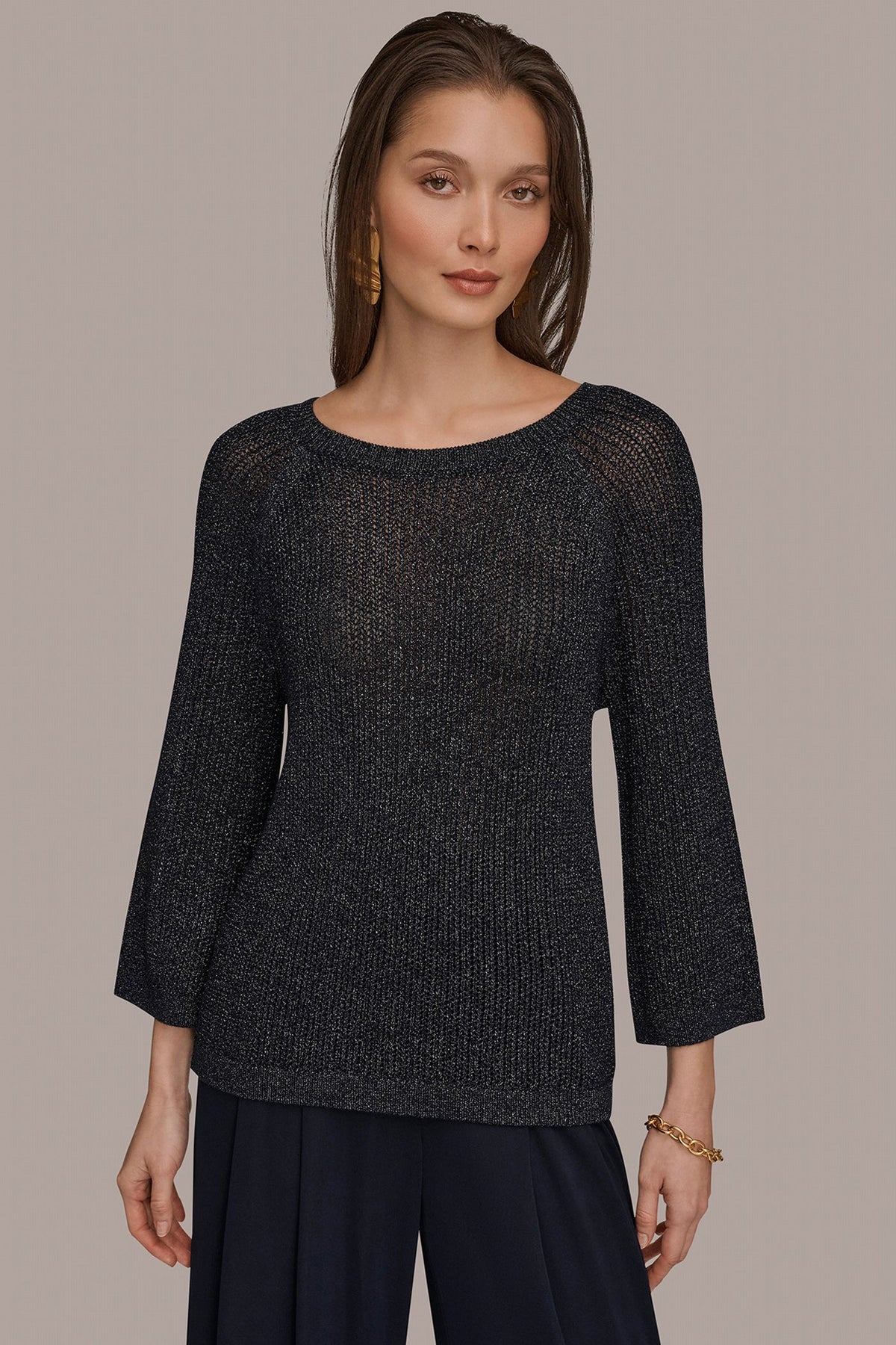 Donna Karan BOAT NECK DOLMAN SWEATER