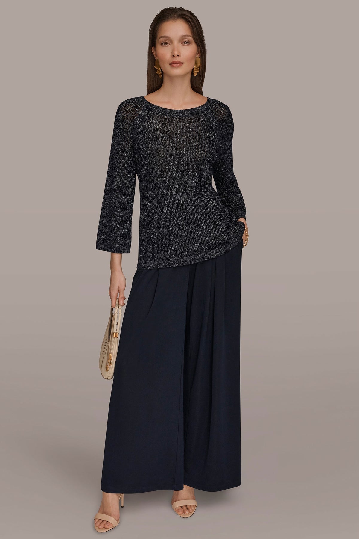 Donna Karan BOAT NECK DOLMAN SWEATER