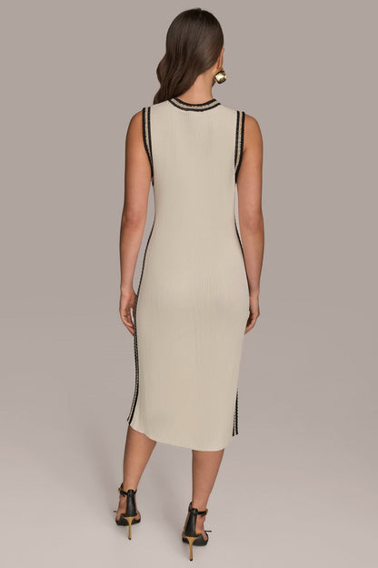 Donna Karan MIDI SHEATH DRESS WITH CARDIGAN