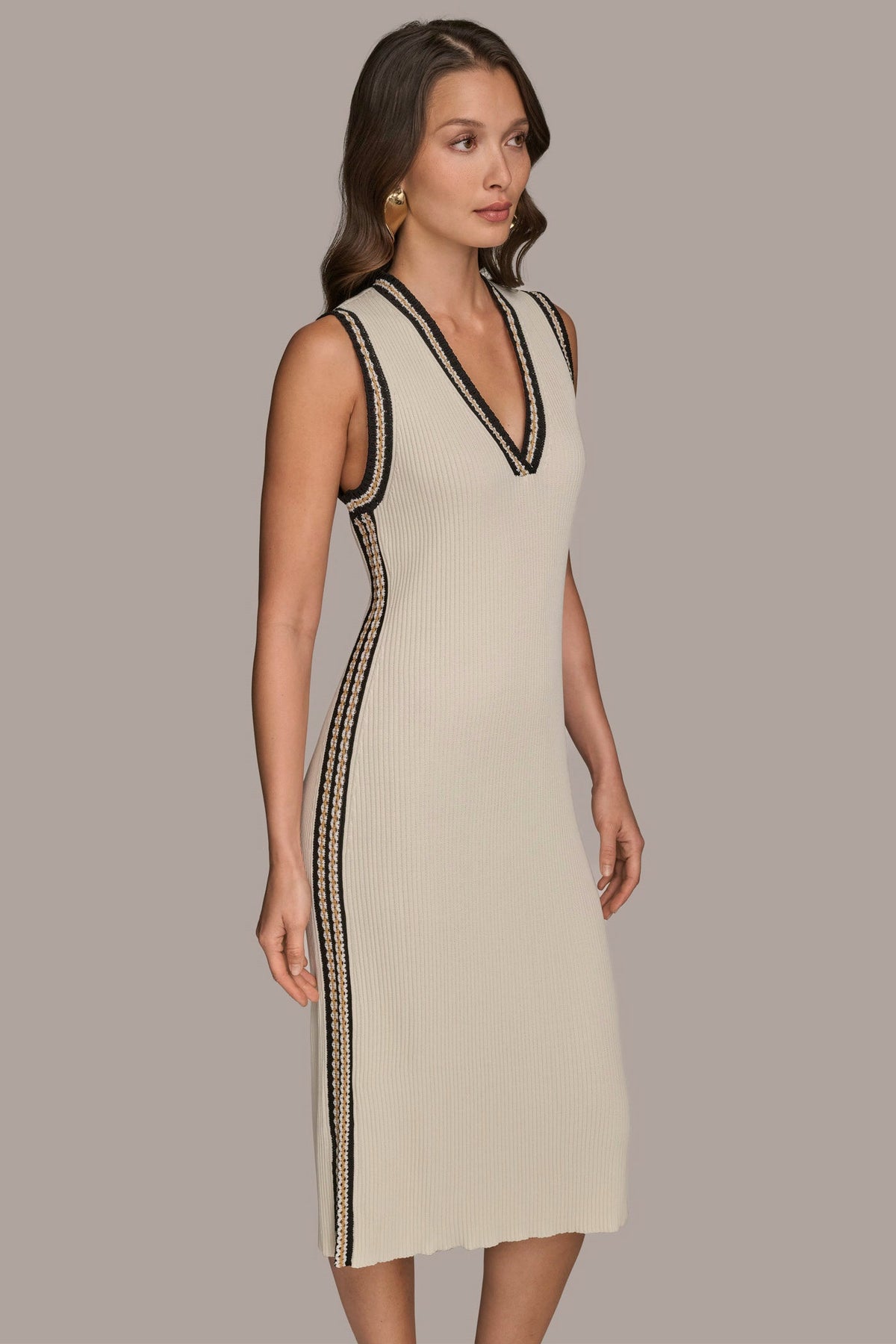 Donna Karan MIDI SHEATH DRESS WITH CARDIGAN