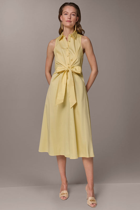 Donna Karan COTTON-SATEEN MIDI SHIRT DRESS