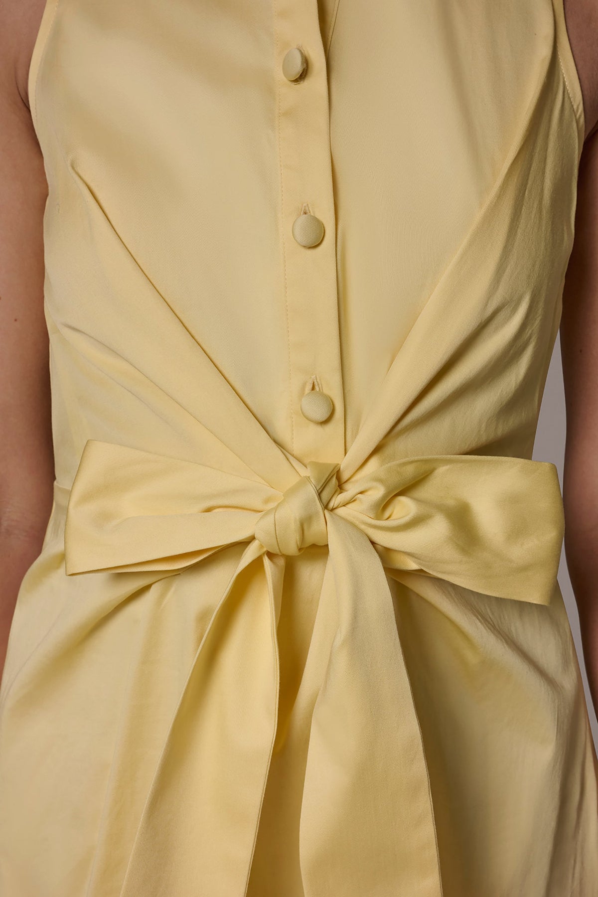 Donna Karan COTTON-SATEEN MIDI SHIRT DRESS