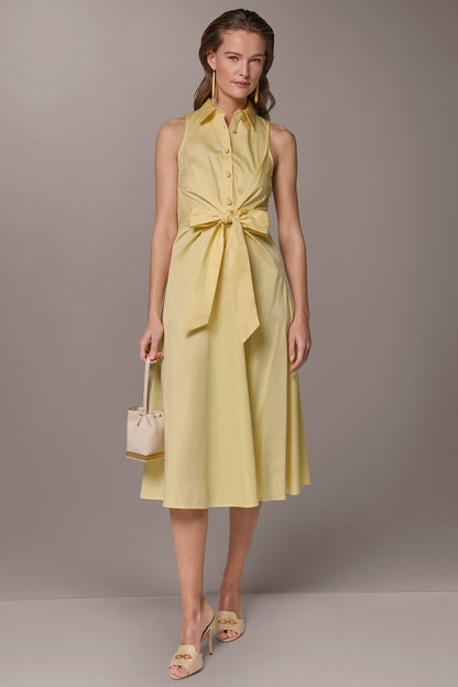 Donna Karan COTTON-SATEEN MIDI SHIRT DRESS