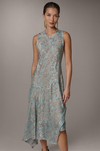 Donna Karan SLEEVELESS MIDI FIT AND FLARE DRESS