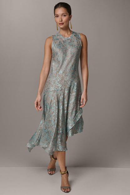 Donna Karan SLEEVELESS MIDI FIT AND FLARE DRESS