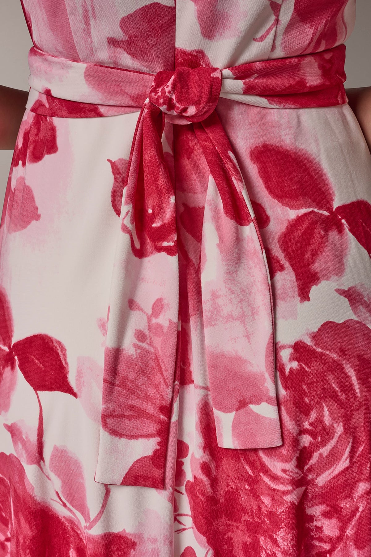 Donna Karan FLORAL MIDI A-LINE DRESS