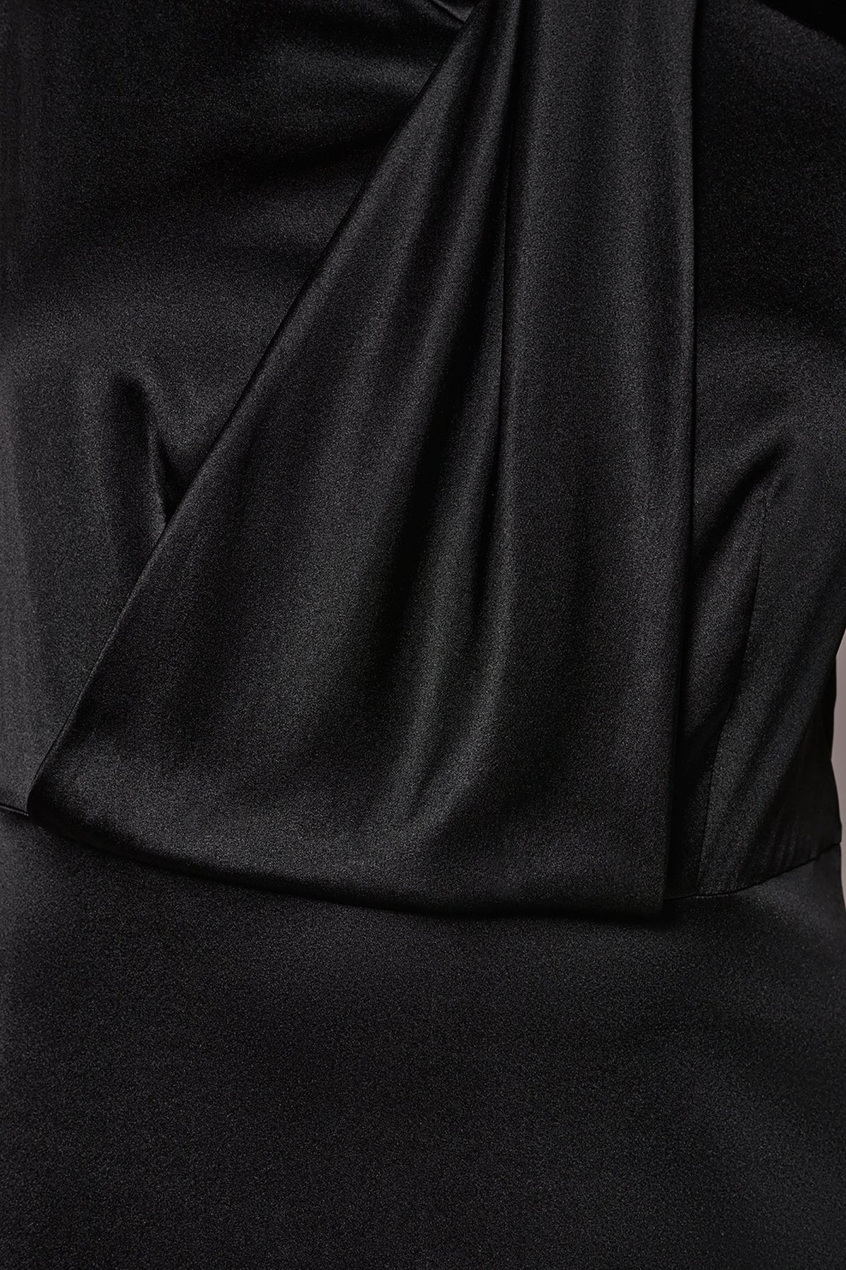 Donna Karan SILK-CHARMEUSE MIDI A-LINE DRESS