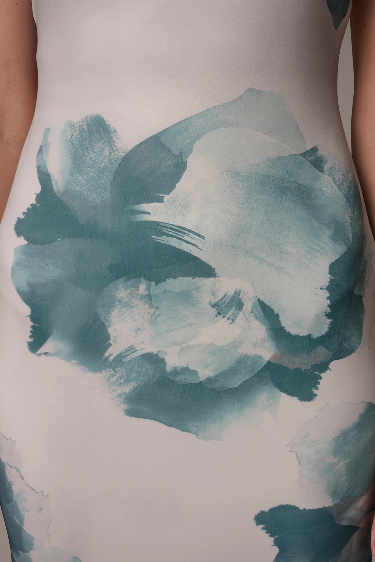Donna Karan FLORAL MIDI SHEATH DRESS