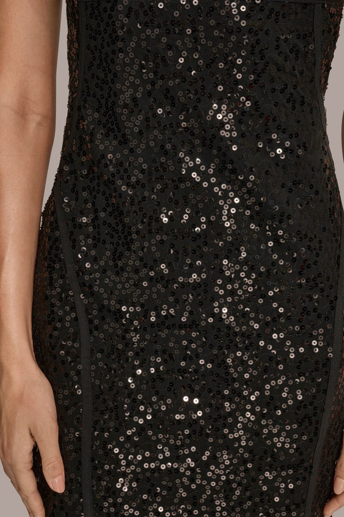 Donna Karan SEQUINED SEAM DRESS