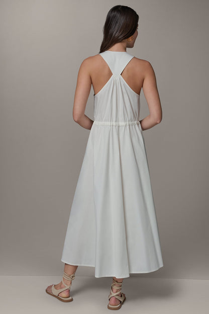 Donna Karan SLEEVELESS MIDI HALTER DRESS