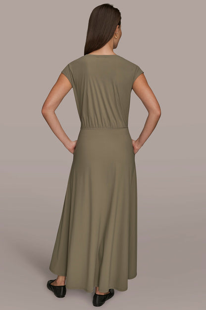 Donna Karan THE MODERN TRAVEL MIDI FIT AND FLARE DRESS