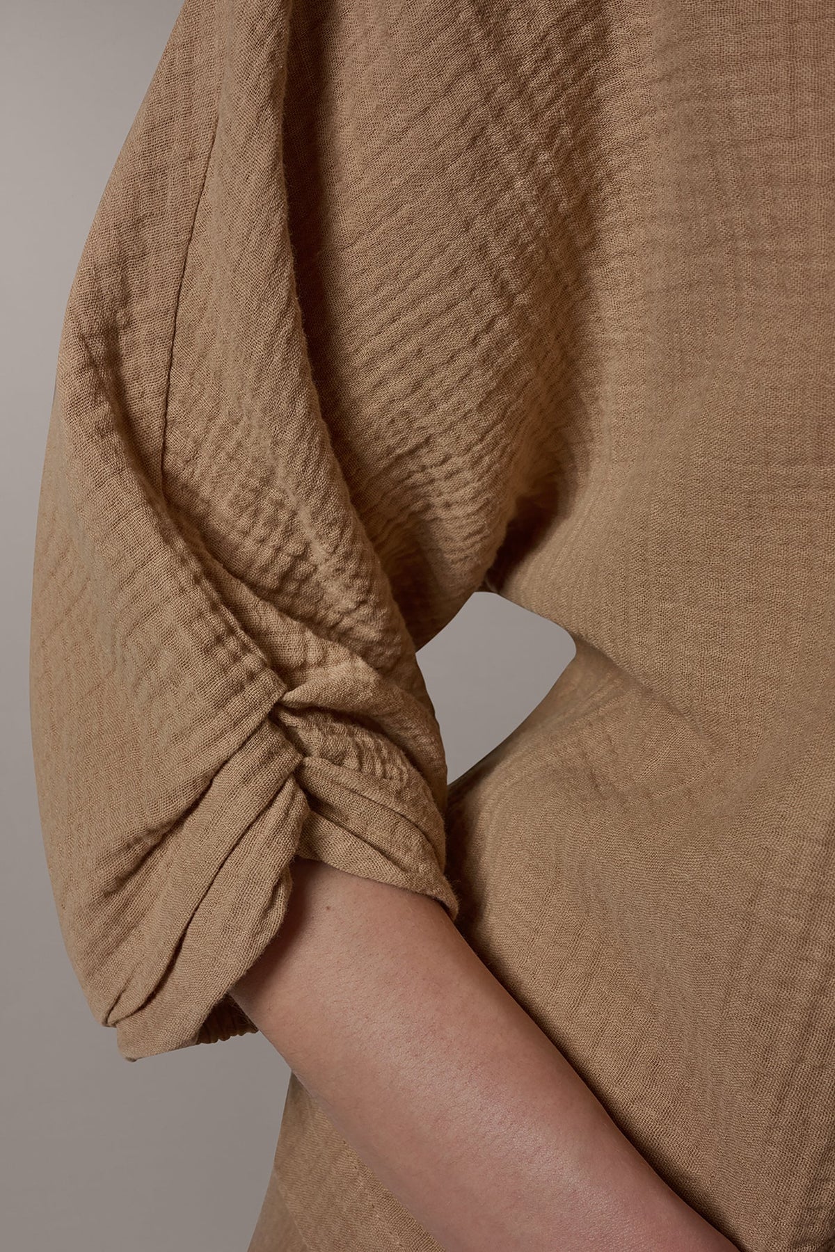 Donna Karan 3/4 SLEEVE TWIST CUFF BLOUSE