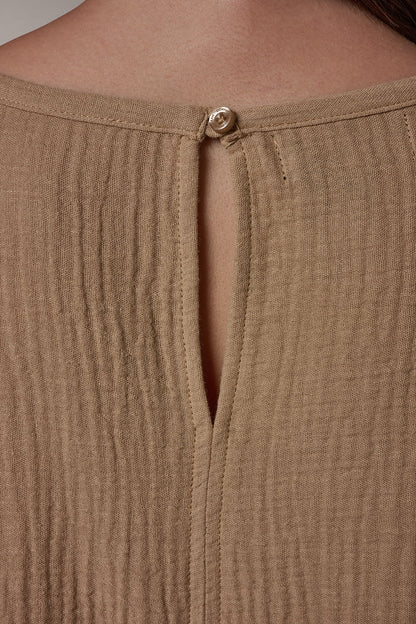 Donna Karan 3/4 SLEEVE TWIST CUFF BLOUSE