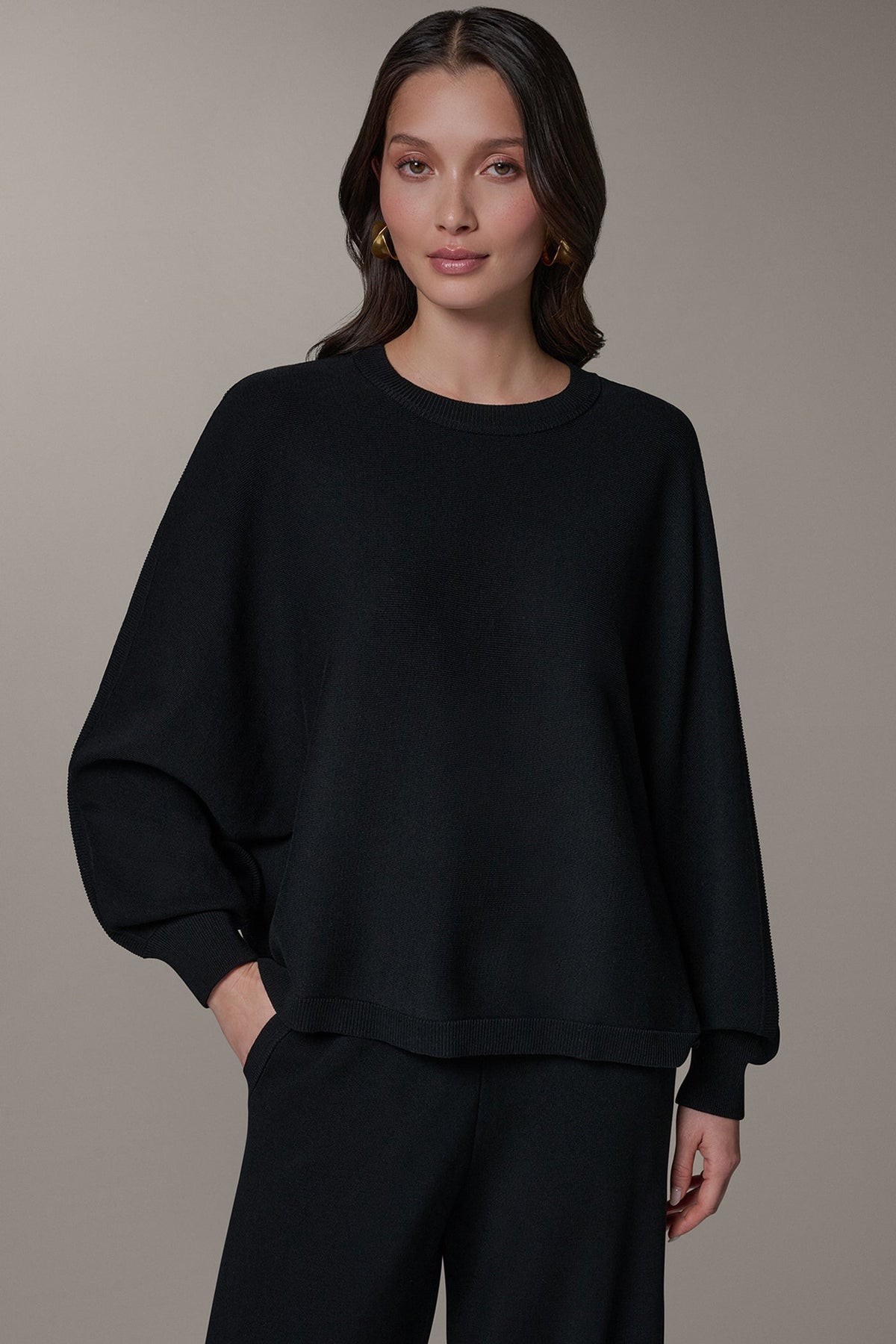 Donna Karan LONG DOLMAN SLEEVE SWEATER