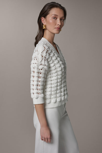 Donna Karan 3/4 SLEEVE SWEATER