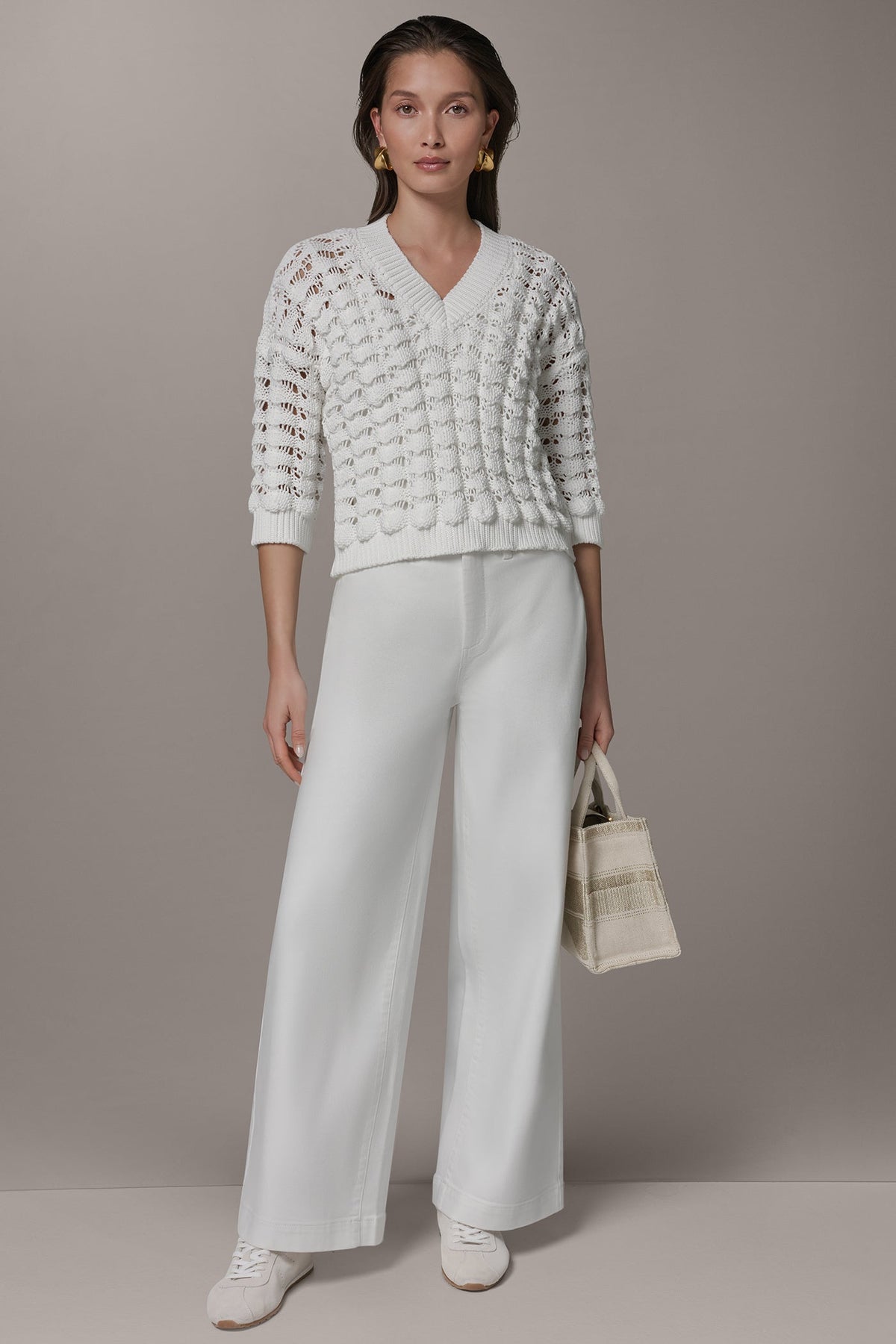 Donna Karan 3/4 SLEEVE SWEATER