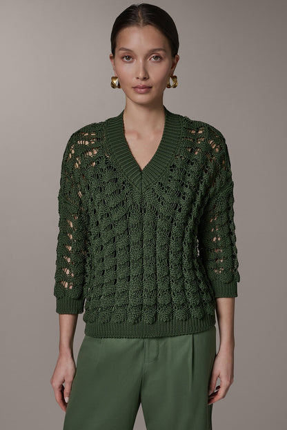 Donna Karan 3/4 SLEEVE SWEATER
