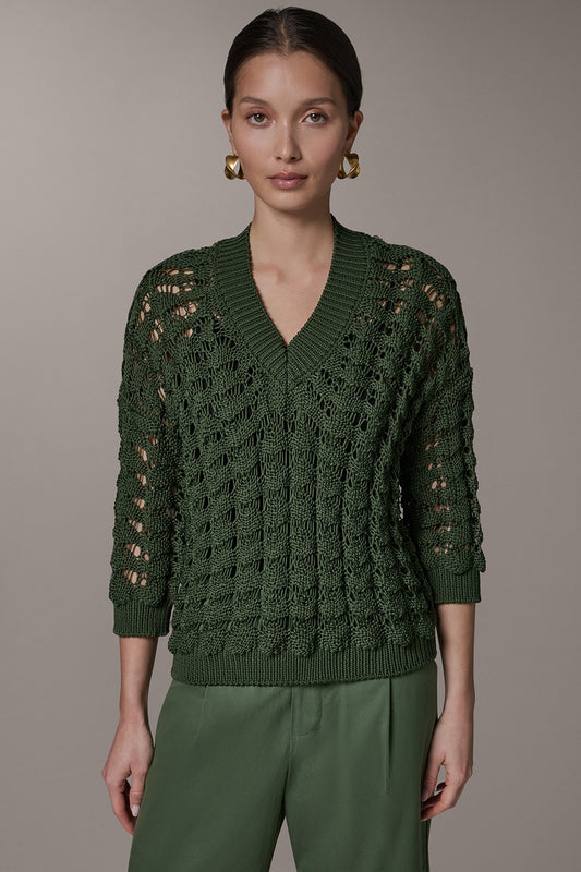 Donna Karan 3/4 SLEEVE SWEATER